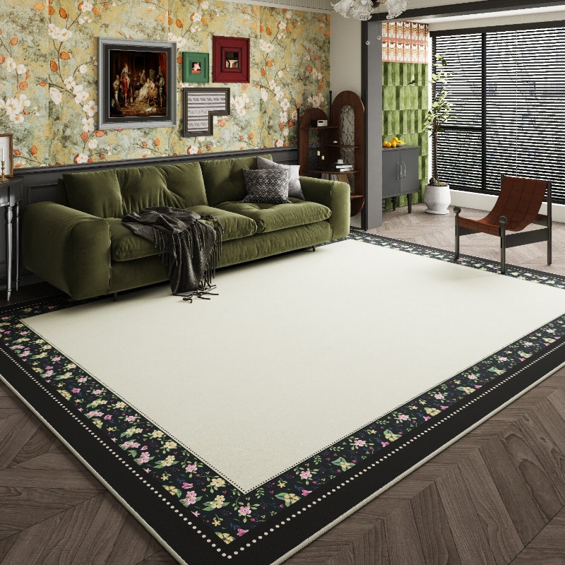 Printing On Commercial - Moderne woonkamerkleed met geometrische bloemenprint, stijlvolle