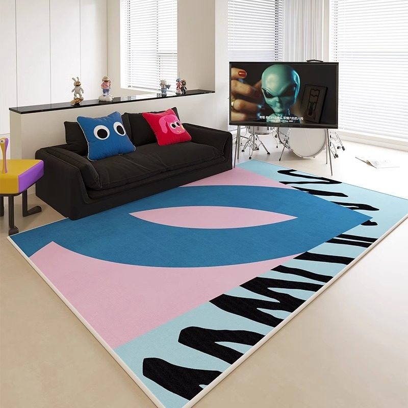 Printing On Commercial - Abstract kleurblokprint woonkamertapijt groot oppervlak salontafels