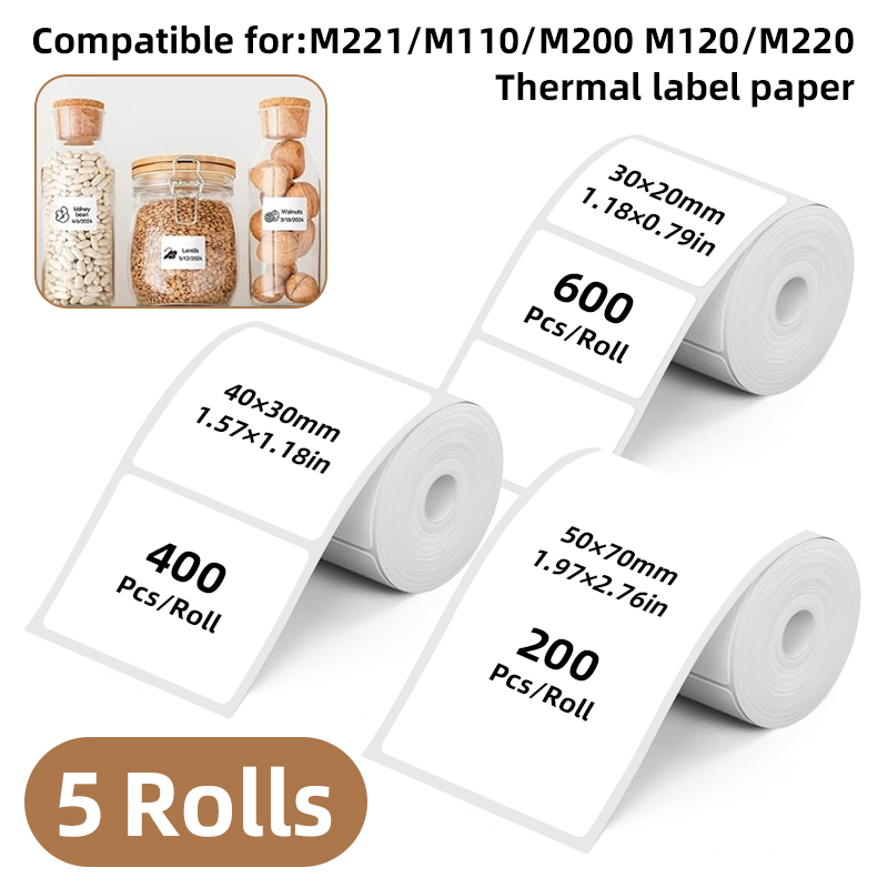 5 rollen witte labelstickers,  - Commercial Printing Services recensie en prijs